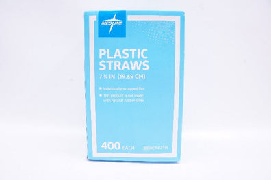 Medline NONO2315 Plastic Straws 7 3/4inch - Box of 400